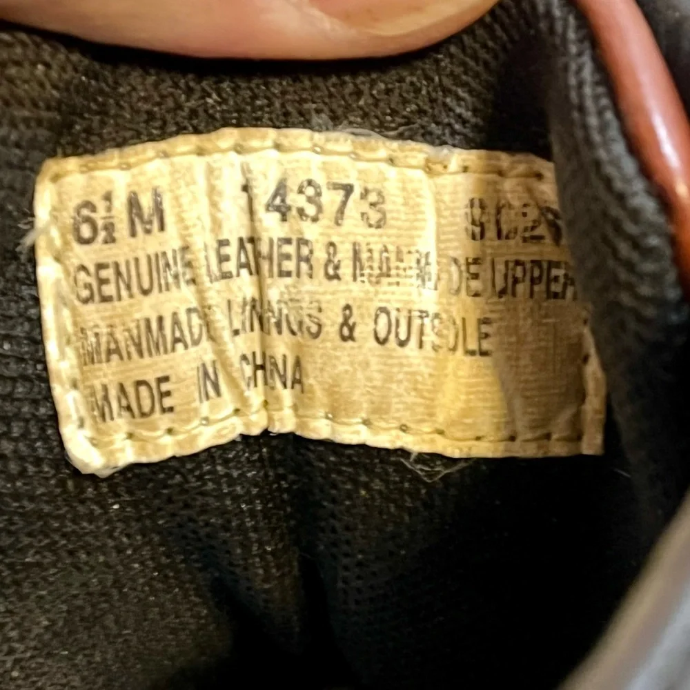 *๐HP ๐ Timberland | Brown Leather Square Toe Lace-Up Wedge Boots Size 6.5 - Picture 9 of 10